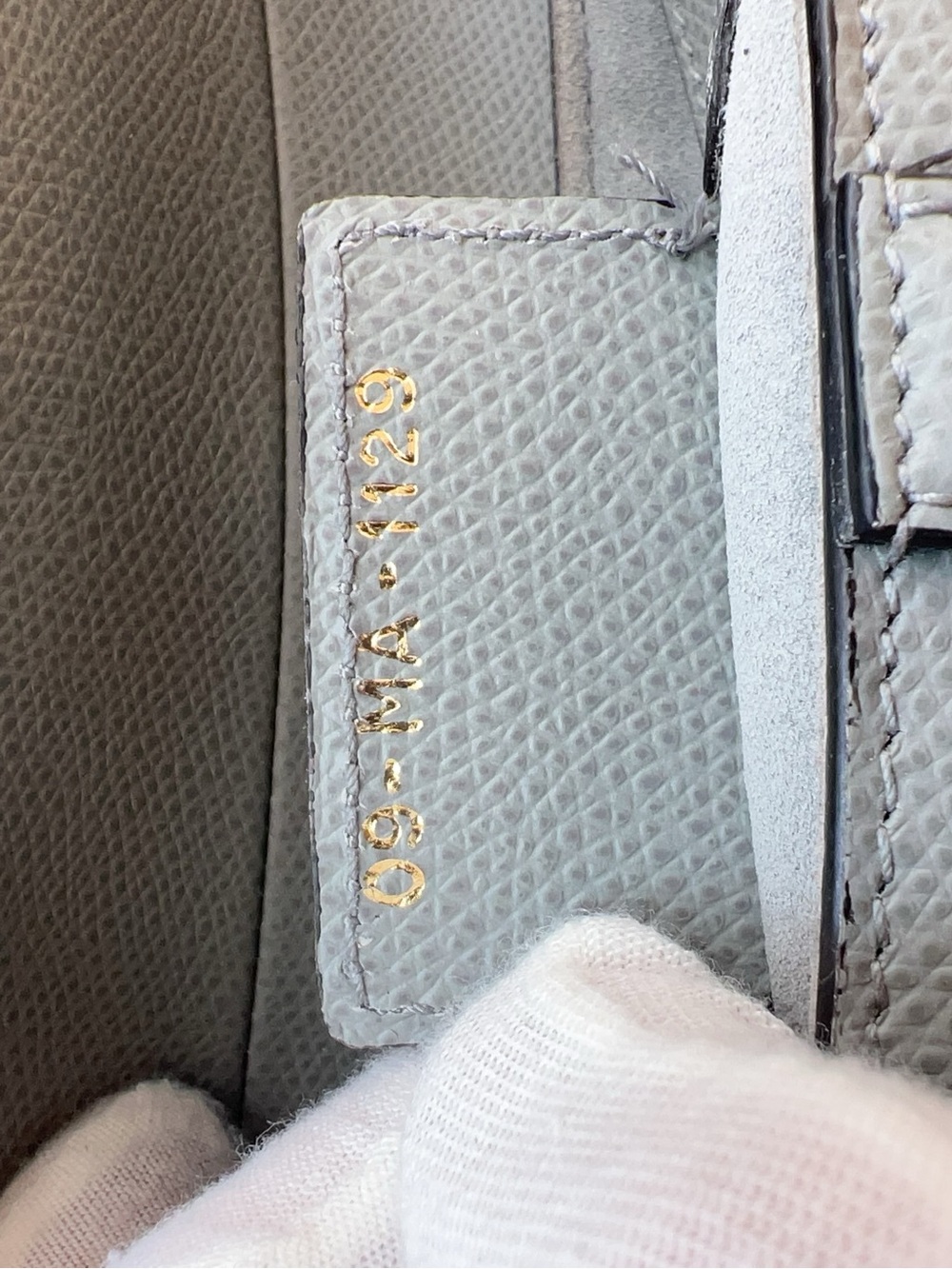 Christian Dior Grained Calfskin Saddle Bag With Strap Stone Grey - Picture 9 of 12